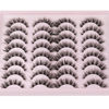 Picture of JIMIRE Wispy Faux Mink Cat Eye Lashes Fluffy Crossed Volume False Eyelashes Natural Look Handmade Premium Quality Reusable 16 Pairs Pack
