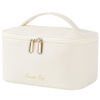 Picture of KITENROM Travel Makeup Bag Portable Cosmetic Bags for Women Large Toiletry Bag Case Pouch Organizer Waterproof (Light Beige)