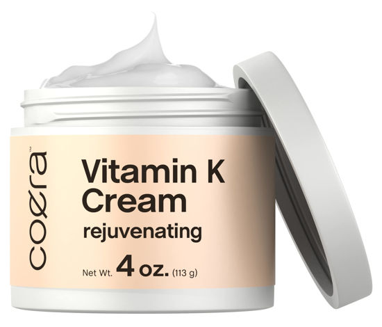 Picture of Coera Vitamin K Cream 4 oz | Premium Formula for Bruises, Spider Veins, Dark Circles, Broken Capillaries, Eyes, and Face | Paraben and SLS Free