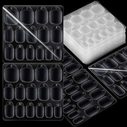 Picture of Teenitor 600pcs Press on Nail Adhesive Tabs, 15 Sizes of Nail Stickers for Press on, Press on Nails Stickers Press on Nail Sticky Tabs for Nails, Nail Glue Stickers Nail Glue Tabs, 40 Sheets