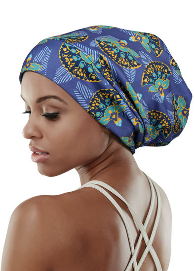 Picture of FocusCare Women's Slap Hat,Satin Lining Oversized Natural Hair Sleeping