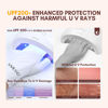 Picture of SAVILAND U V Gloves for Nails: UPF200+ High-tech Professional U V Gloves for Manicures, Anti UVA & UVB 999+ U V Gloves for Gel Nail Lamp Fingerless Gloves Prevent Hands from U V Harm (White)