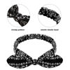 Picture of 2 Pieces Bandana Headband for Women, Knot Retro Print Headbands Paisley Print Headband Headwrap Adjustable Headwrap(White, Black)