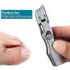 Picture of VOGARB Nail Clippers for Thick Nails Extra Wide Jaw Opening Bevel Blades Long Handle Nail Cutter with File Fingernail Toenail No Splash for Men Women Adult Seniors