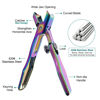 Picture of VOGARB Nail Clippers for Thick Toenails and Fingernail, Safety Lock Extra Large Wide Jaw Opening Nail Clipper Heavy Duty No Splash Nail Trimmer for Men Women Adult Seniors (Rainbow with File)