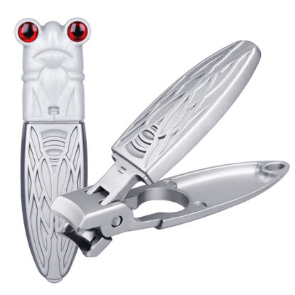 Picture of VOGARB Small Nail Clippers for Fingernail and Thick Toenails,Wide Jaw Anti Splash Portable Ultra Sharp Nail Clipper Cutter for Adults,Cute but Heavy Duty Design