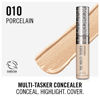 Picture of Rimmel London, Multi-Tasker Concealer, 010 Porcelain, Crease-Proof, Transfer-Proof, Waterproof, Up To 24-Hour Wear, Vegan Formula, 0.33oz