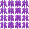 Picture of 16PCS 8" Large Cheer Hair Bows Ponytail Holder Elastic Band Handmade for Cheerleading Teen Girls College Sports (Purple, 16 Count (Pack of 1))