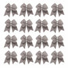 Picture of 16PCS 8" Large Cheer Hair Bows Ponytail Holder Elastic Band Handmade for Cheerleading Teen Girls College Sports (Gray, 16 Count (Pack of 1))