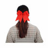 Picture of 16PCS 8" Large Cheer Hair Bows Ponytail Holder Elastic Band Handmade for Cheerleading Teen Girls College Sports (Red, 16 Count (Pack of 1))
