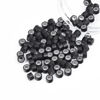 Picture of Vlasy 100Pcs 5mm Silicone Lined Micro Ring Beads for Hair Extensions 5Colors Apply (100Pcs Dark Brown)