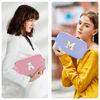 Picture of Huifen Personalized Initial Makeup Bag A-Z, Travel Toiletry Bag Preppy Make Up Bags Girls Cute Cosmetic Pouch Makeup Organizer Wedding Valentine's Day Birthday Christmas Gifts for Women (Pink, A)