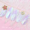 Picture of GZMAYUEN 1 Box Mermaid Chrome Nail Powder Iridescent Aurora Chrome Pigment Powder for Nail Art, White Unicorn Pearl Nail Powder Mirror Effect Nail Art Decoration