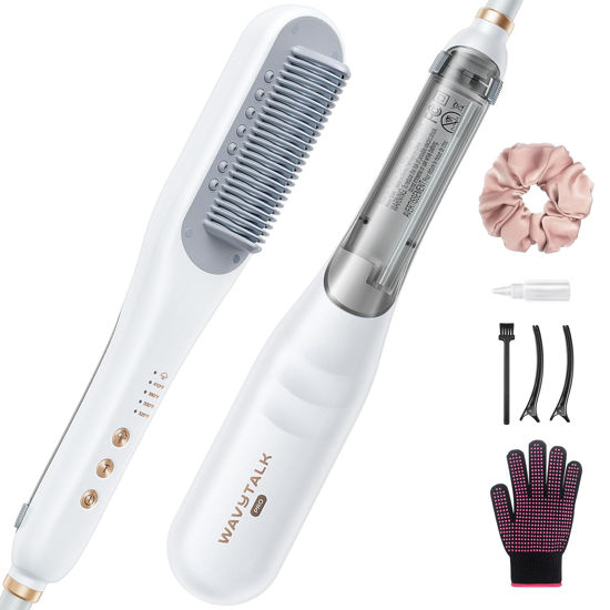 Picture of Wavytalk Pro Steam Hair Straightener Brush, 3 in 1 Straightening Brush with Steam, Brush and Straightener, Steam Features to Enhance Nourishing Styling Experiences and Expedite The Straightening