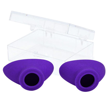Picture of Super Sunnies Slim Flex UV Eye Protection, FDA Compliant Individual Tanning Goggles Eyeshields (Purple)…