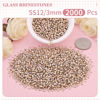 Picture of 2000PCS SS12/3mm Crystal Rhinestones (Golden Shadow/Champagne), Bedazzling Flatback Glass Rhinestones for Crafting DIY Nail Art Makeup Decoration, Gems Diomand Charms for Tumbler Shoes Clothing Mug