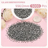 Picture of 5000PCS SS6/2mm Crystal Rhinestones (Black Diamond), Bedazzling Flatback Glass Rhinestones for Crafting DIY Nail Art Makeup Decoration, Gems Diomand Charms for Tumbler Shoes Clothing Mug