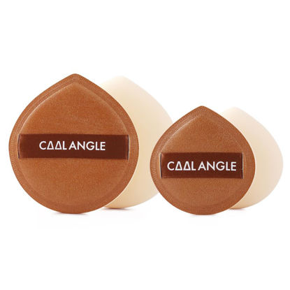 Picture of COOL-ANGLE 4Pack Brown Makeup Sponge For Foundation Concealer And Powder, Latex Free Blender Sponge For Natural And Easy Makeup Soft Long-lasting, Pack for 2X-Large and 2 Medium