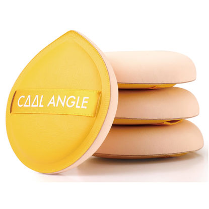 Picture of COOL-ANGLE 4Pcs X-Large Makeup Sponge Puff Set For Foundation Concealer & Powder, Latex Free Blender Sponges Puff For Natural And Easy Makeup, Soft Long-lasting And Beginner-friendly