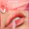 Picture of BANGFENG Big Brush Head Hydrating Lip Glow Oil Plumping Lip Tint, Hydrating Lip Gloss Tinted Lip Balm Transparent Lip Care, Long Lasting Nourishing Non-sticky Fresh Texture (Raspberry)