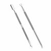 Picture of 2PCS Cuticle Pusher and Cutter with Storage Case,Professional Cuticle Pusher Nail Polish Remover Stainless Steel Manicure Tool Set,Durable Pedicure Manicure Tools for Fingernails Toenails (Silver)