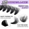 Picture of Lash Clusters 3D Thick Eyelash Clusters 280pcs Cluster Eyelash Extensions 10-18mm 70D+90D Wispy Individual Lashes Volume Lash Clusters DIY Lash Extensions at Home (70D+90D-MIX10-18mm)