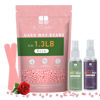Picture of BLITZWAX Rose Wax Beads for Hair Removal 1.3lb Hard Wax Beans for Sensitive Skin, with 2 Silicone Sticks and 2 Pre&Post Waxing Oils for Bikini, Face and Brazilian, Suitable for Women Men at Home Salon