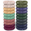 Picture of Teqifu 20Pcs Hair Elastics, No Crease Spiral Hair Ties Hair Bands MultiColor Waterproof Phone Cord Hair Scrunchies Hair Coils Accessories for Women Girls