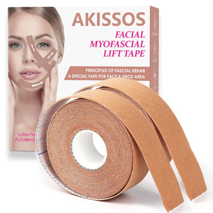 Picture of Akissos 2 Rolls Anti Wrinkle Patches Face Patches Neck Patches Unisex For Firming and Tightening Skin 2.5cm*5m