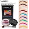Picture of MAEPEOR 12 Colors Eyebrow Pomade Full-pigmented Long Lasting Waterproof Eyebrow Cream Gel Filling & Shaping Tinted Eyebrows Enhancers with Brush for Daily or Cosplay (12 Purple)