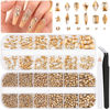 Picture of 3220Pcs Champagne Gold Glass Nail Rhinestones 120Pcs Multi Shapes Flatback Nail Gems +3100Pcs 1.5-4mm Round Crystal, Manicure Nail Charms Diamond Gemstones for Nail Design Acrylic Nails Decoration
