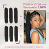 Picture of Dansama Passion Twist Hair Water Wave Crochet Hair for Black Women, Long Bohemian Braiding Hair for Boho Locs, Faux Locs, Butterfly Style Crochet Braids Hair Extensions (18inch, 1B, Economy Pack)