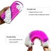 Picture of 2 PC Silicone Exfoliating Body Scrubber, 2 in 1 Silicone Body Shampoo Brush, Soft Silicone Loofah for Sensitive Skin, Shower Silicone Hair Scalp Massager, Easy to Clean, Lather Well (Black&Purple)