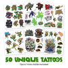 Picture of Savvi - 50 Teenage Mutant Ninja Turtles Temporary Tattoos: Skin-Safe Ink, Great for Birthday Parties, Gifts for Boys and Girls Ages 4-12+, Made in the USA [6 sheets, 50 count]