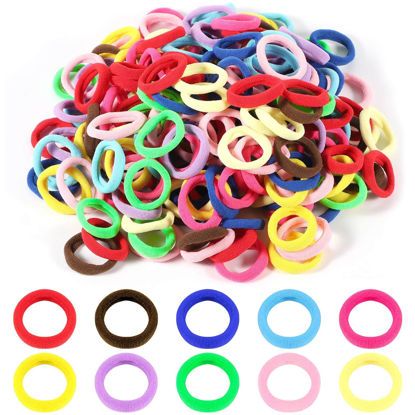 Picture of 200Pcs Multicolor Seamless Hair Ties for Girls, Toddler Loom Bracelet Weaving Craft DIY Kit