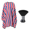 Picture of YELEGAI Professional Hair Cutting Cape with Neck Duster Brush, Large Size Salon Hairdresser Cape for Men, Women and Kids