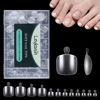 Picture of Toe Nail Tips, 216pcs Acrylic Fake Nails Soft Gel X Nail Tips, Full Cover Pre-Shaped Matte Clear Press on Nails for Extension, Diy at Home Manicure 12 Sizes