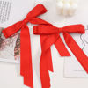 Picture of Ayesha Red Hair Bows Clips Red Satin Ribbon Bows with Long Tail Christmas Hair Bows Barrettes Hair Accessories for Women Girls 2pcs red bows