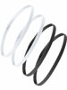 Picture of Bememo 4 Pieces Thick Non-Slip Elastic Sport Headbands Hair Headbands for Women and Men (Black, White)