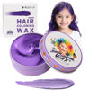 Picture of Temporary Purple Hair Color Wax for Kids, Women Men Colored Hair Styling Mud, Washable Style Violet Dye for Girl Boy Teens, DIY Instant Hair Coloring Gel Cream for Cosplay Halloween Children's Day