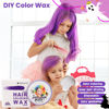 Picture of Temporary Purple Hair Color Wax for Kids, Women Men Colored Hair Styling Mud, Washable Style Violet Dye for Girl Boy Teens, DIY Instant Hair Coloring Gel Cream for Cosplay Halloween Children's Day