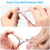 Picture of Mudder 3 Packs Cuticle Nippers Cuticle Cutter Stainless Steel Professional Nail Cuticle Trimmer Pointed Blade Cuticle Remover Scissors Pedicure Manicure Tool for Fingernails and Toenails (Rose Gold)
