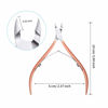 Picture of Mudder 3 Packs Cuticle Nippers Cuticle Cutter Stainless Steel Professional Nail Cuticle Trimmer Pointed Blade Cuticle Remover Scissors Pedicure Manicure Tool for Fingernails and Toenails (Rose Gold)
