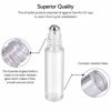 Picture of PrettyCare Essential Oil Roller Bottles 10ml (Clear Glass Bottle 24 pack, 4 Extra Roller Balls，48 Labels, 2 Openers, 2 Funnels Roller Balls For Essential Oils, Roll on Bottles Silver caps
