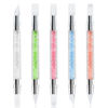 Picture of 5 Pcs Nail Art Sculpture Pen Dual Tipped Silicone Nail Tools Nail Art Acrylic Pen Silicone Brushes for Resin Nail Art Tools for Design Nail Foil Carving Drawing Effect Shaping Drawing