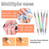 Picture of 5 Pcs Nail Art Sculpture Pen Dual Tipped Silicone Nail Tools Nail Art Acrylic Pen Silicone Brushes for Resin Nail Art Tools for Design Nail Foil Carving Drawing Effect Shaping Drawing