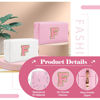 Picture of Personalized Initial A-Z Preppy Patch Makeup Bag,Small PU Leather Chenille Letter Cosmetic Bag with Zipper for Teen Girls,Pink Cute Travel Toiletry Bag,Birthday Monogrammed Gift for Daughter,Letter F