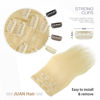 Picture of Aison Platinum Blonde Clip in Hair Extensions Real Human Hair 70G 100% Remy Human Hair Soft Silky Straight7pcs 16clips One Pack (18 Inch #60)