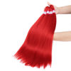 Picture of Dorsanee Red Braiding Hair Pre Stretched 20 Inch 3 Packs Professional Easy Braiding Hair for Crochet Braids Twists Locs Hair Soft Yaki Texture Hot Water Setting Synthetic Hair Extensions