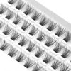 Picture of CarLary Lash Clusters, DIY Eyelash Extension, 40 Clusters Reusable Individual Lash Clusters, 3D Effect Wispy C Curl False Eyelashes for Home Eyelash Extensions (10mm)